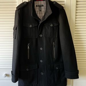 INC Men’s Black Wool Peacoat